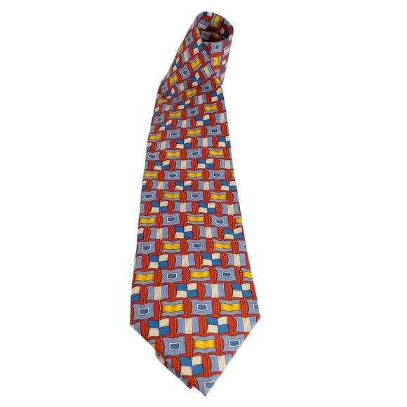 NWOT Gucci Yachting Signal Flags Print Silk Tie - Picture 1 of 6